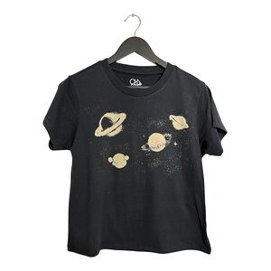 CHASER Black Planet Graphic Tee Cosmic Space Aesthetic Size Small
